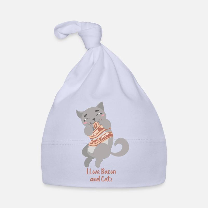 Ich liebe Speck und Katzen Kitty Lover Geschenk Baby Bio-Mütze
