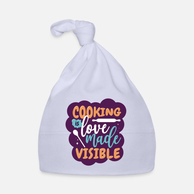 Cooking is visible love gift cook Organic Baby Cap