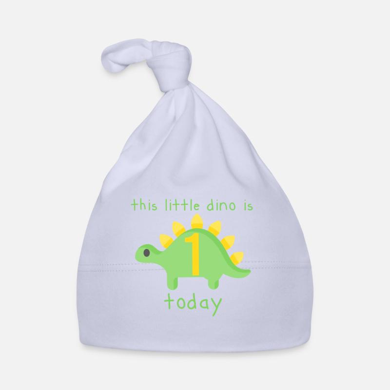 1er anniversaire Dino - Bonnet bio Bébé - ciel