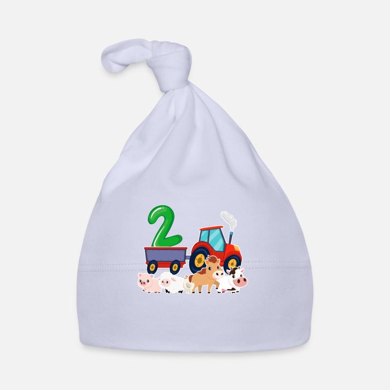 2. Geburtstag Bauernhof Traktor Geschenk 2 Jahre Baby Bio-Mütze