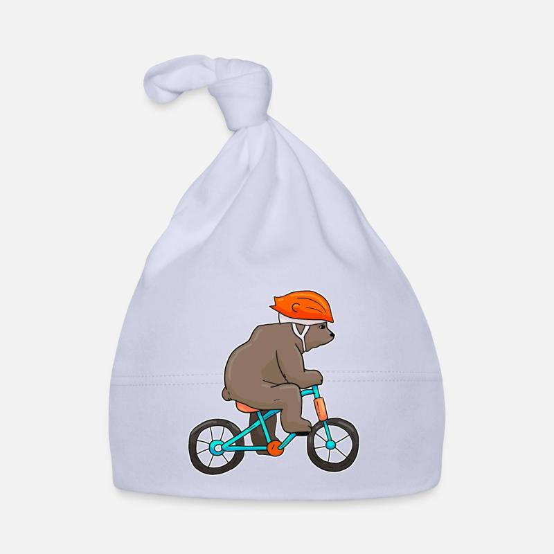 Ours à vélo Ours à vélo Bonnet bio Bébé