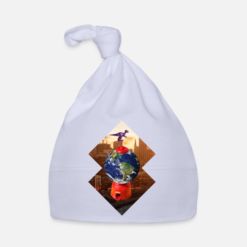 Collage Kunst Surreal Dinosaurier Geschenk Design Baby Bio-Mütze