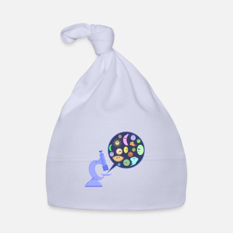 Germs under the microscope - Organic Baby Cap - sky