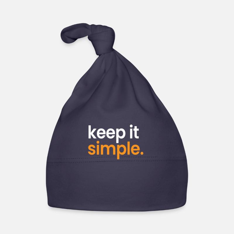 Keep It Simple Minimalismus Minimalist Einfach Baby Bio-Mütze