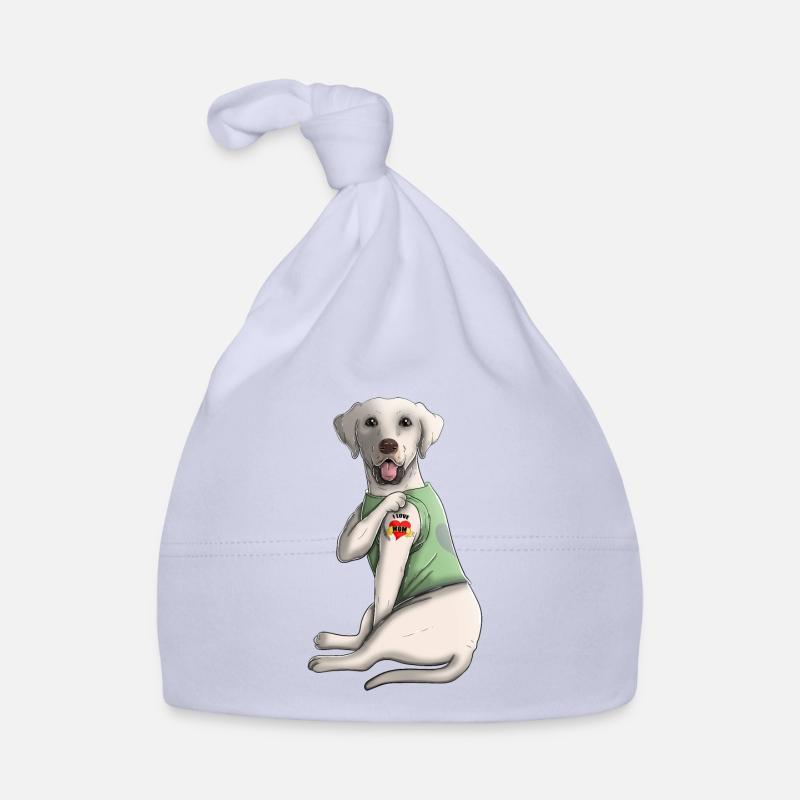 Ich liebe Mutter Tattoo Labrador Mutter Muttertagsgeschenk - Baby Bio-Mütze - Sky