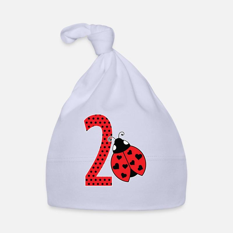 Geburtstag 2. Marienkäfer Mädchen Kind Geschenk Baby Bio-Mütze