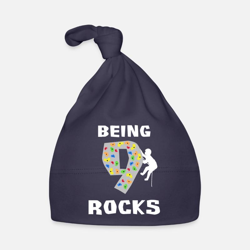 Être 9 roches - Escalade 9e cadeau d'anniversaire Bonnet bio Bébé