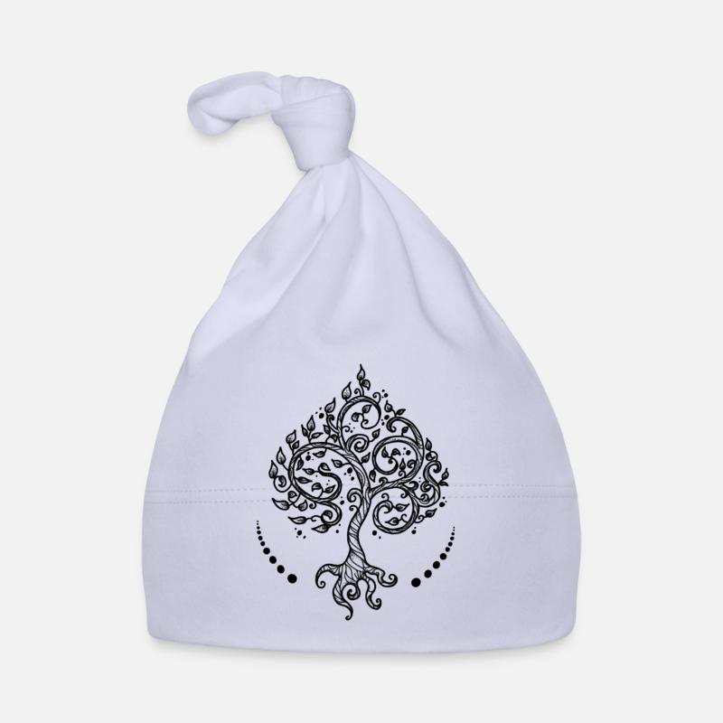 Asia Thai India Bodhi Tree Elements Tree of Life Organic Baby Cap