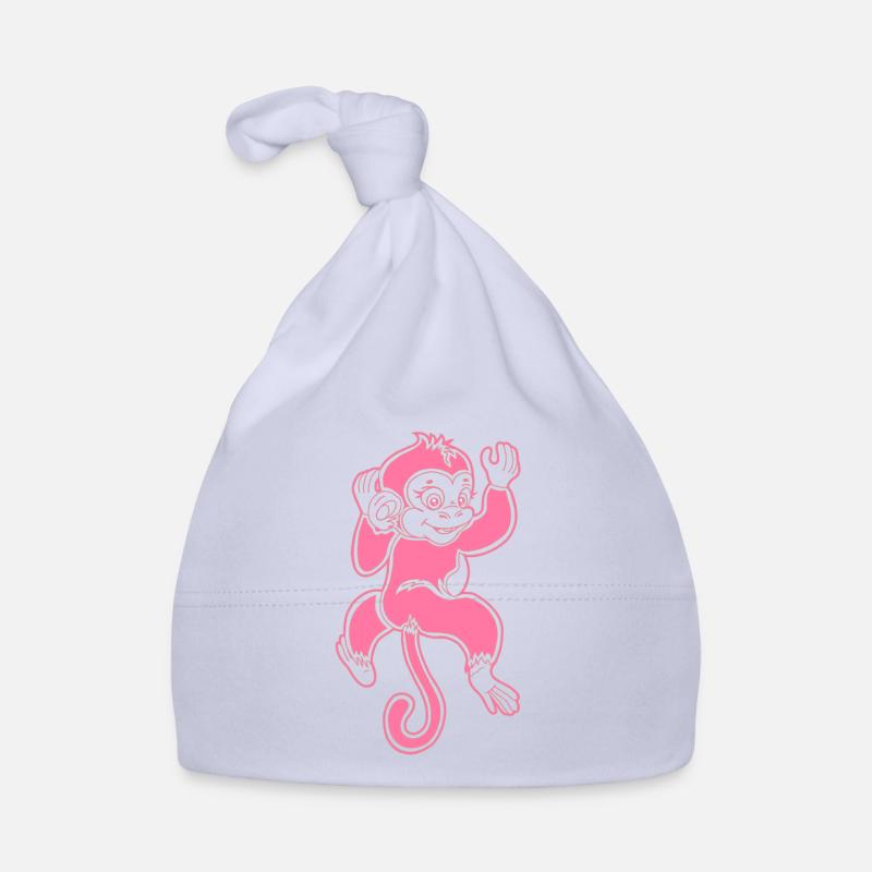 J'ai un bébé singe rose mignon bébé singe mignon Bonnet bio Bébé