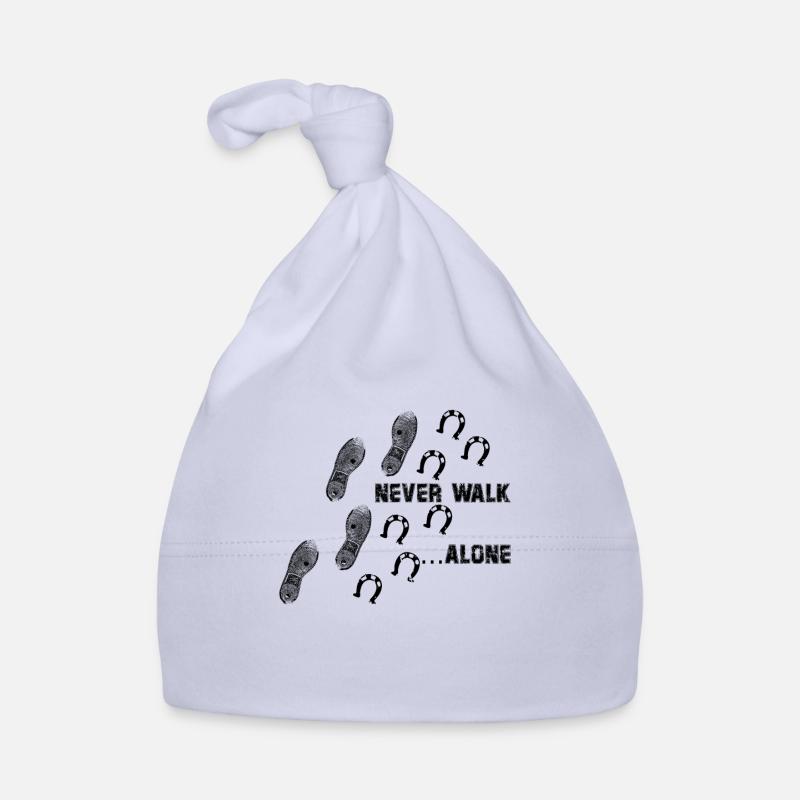 Never Walk Alone Horse Horseshoe Shoe Empreinte Bonnet bio Bébé