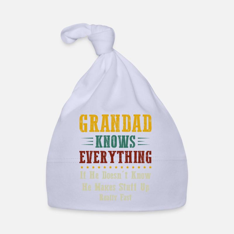 Grandad Know Everything Organic Baby Cap