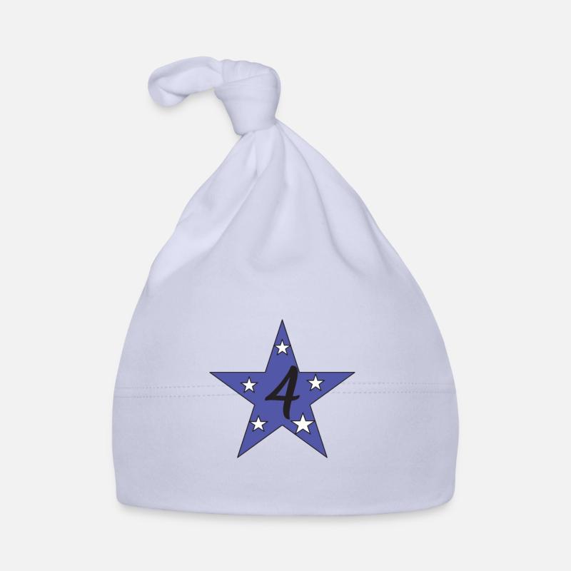Motif étoile avec un 4e Bonnet bio Bébé
