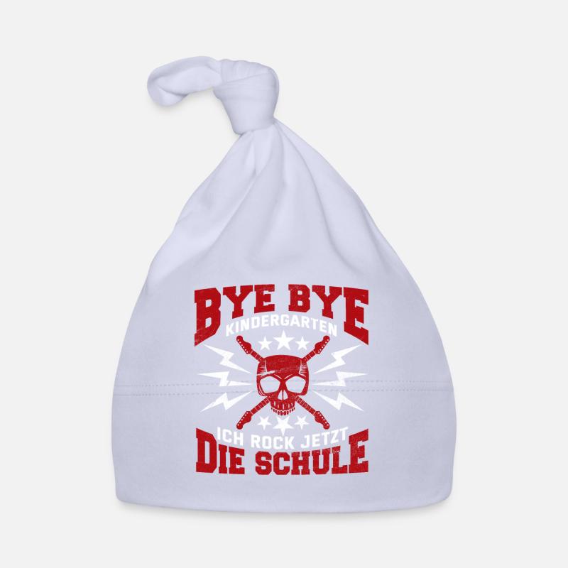Bye Bye Kindergarten Einschulung Jungen Rock Baby Bio-Mütze