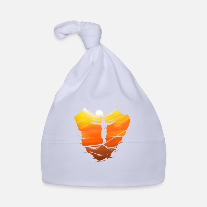 Slackline slacklining Slacklining tightrope walk Sunset Organic Baby Cap