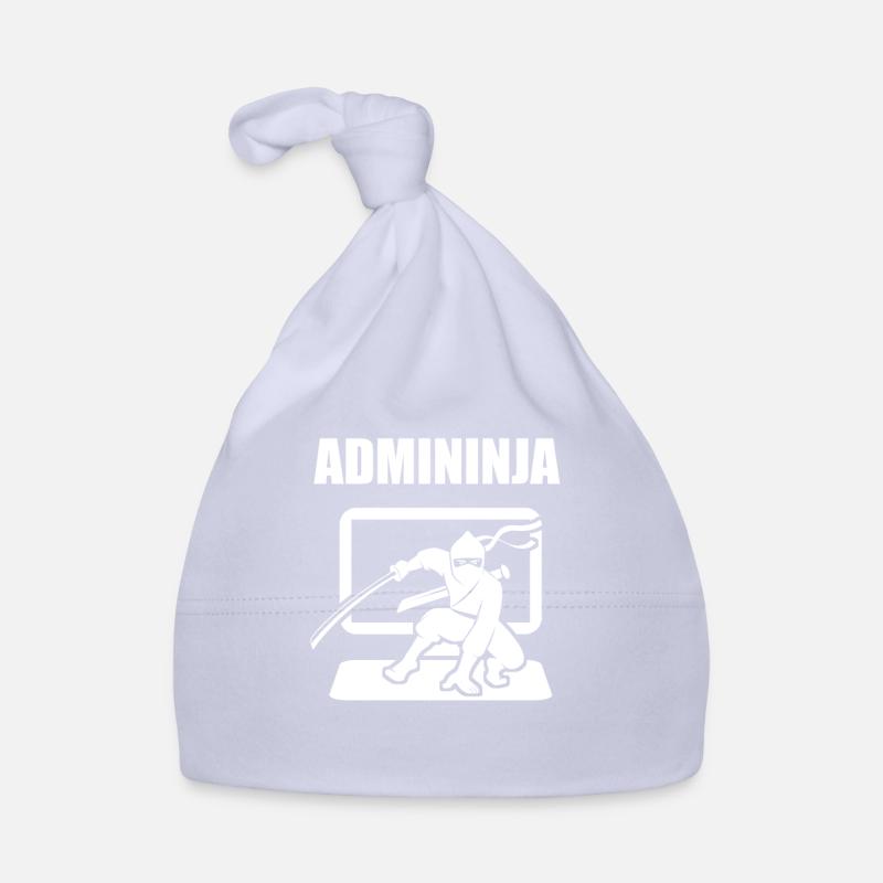 Admininja Admin Ninja Informatiker Lustig Geschenk - Baby Bio-Mütze - Sky