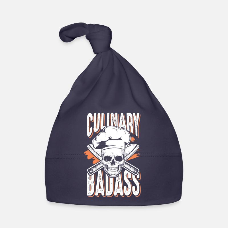 Culinary skull cooking chef Organic Baby Cap