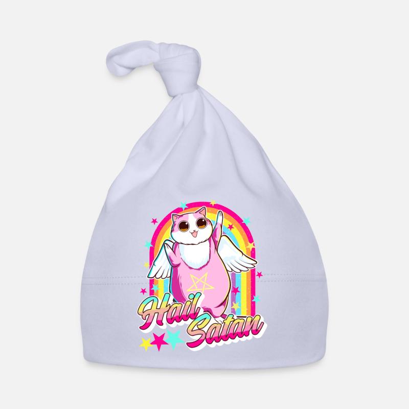 Netter Hagel Satan Katze Regenbogen Kitty Heavy Metal Baby Bio-Mütze