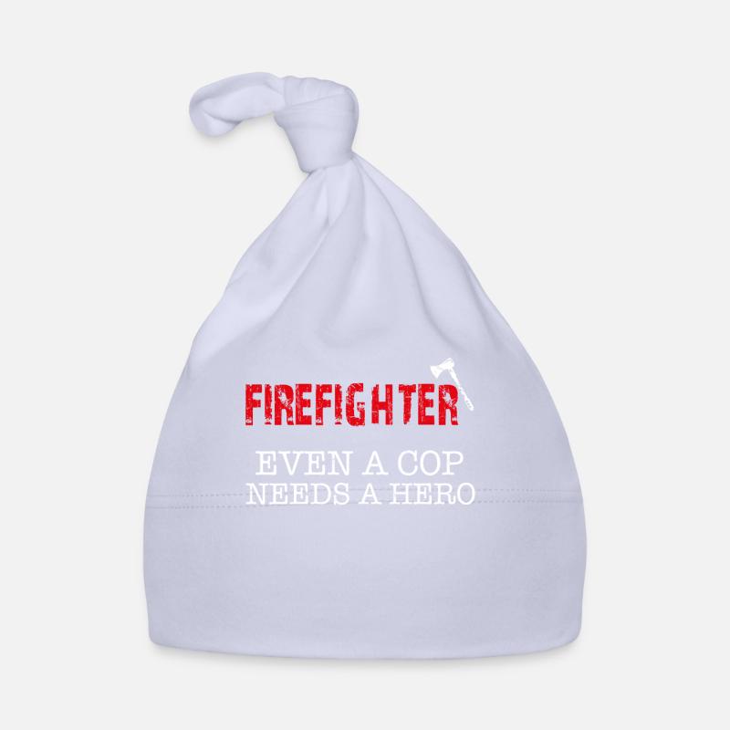 Firefighter Firefighters Fire Firefighter Gift - Organic Baby Cap - sky