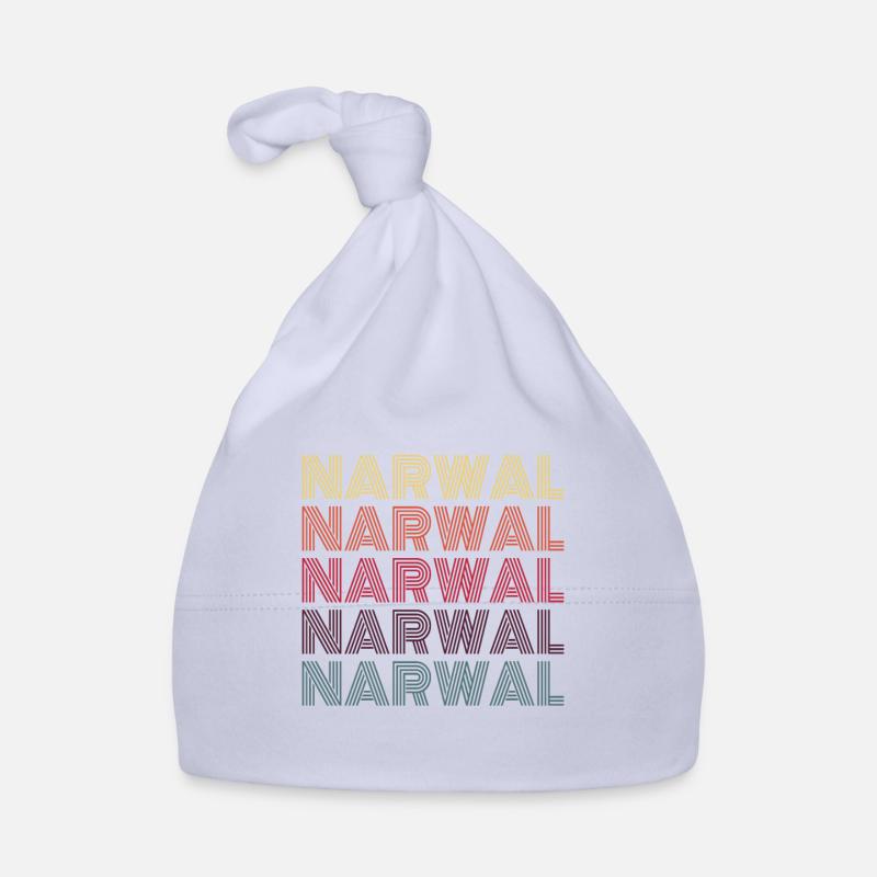 Narwal, Narwal Narwale, Narwal Einhorn - Baby Bio-Mütze - Sky