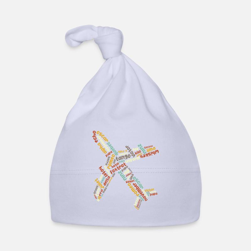 Pilotenalphabet Flugzeug Flieger Piloten Baby Bio-Mütze