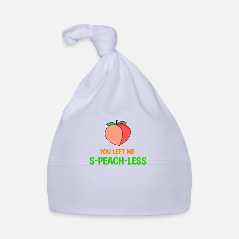 Peach saying funny Organic Baby Cap