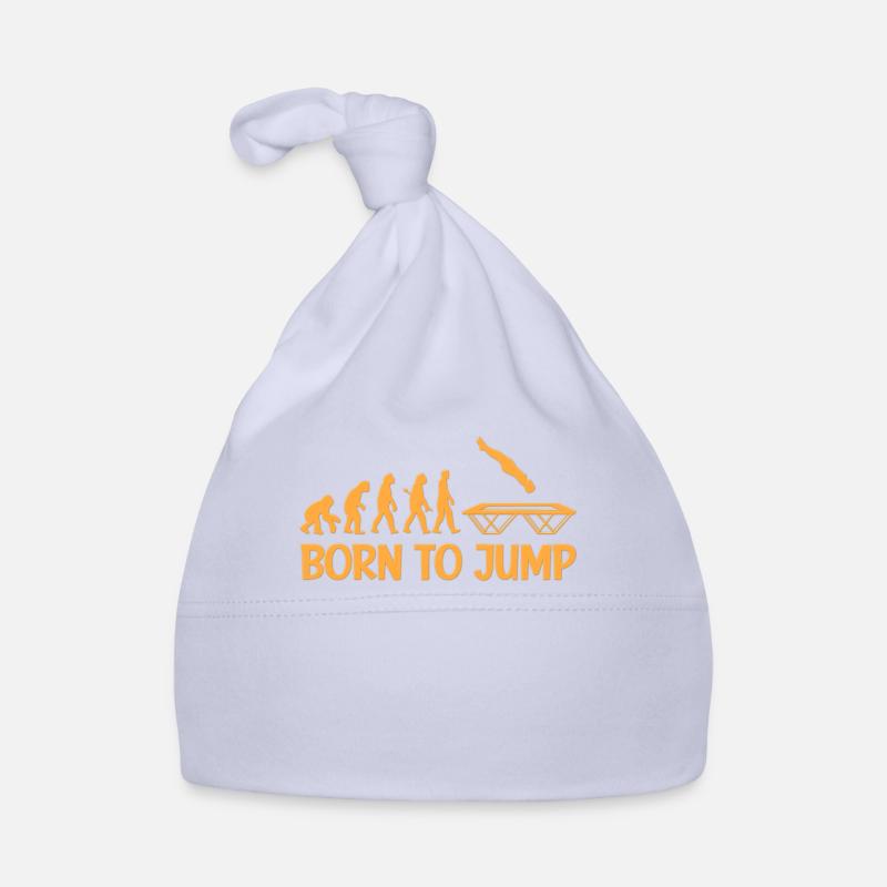 Trampoline jumping saying evolution Organic Baby Cap