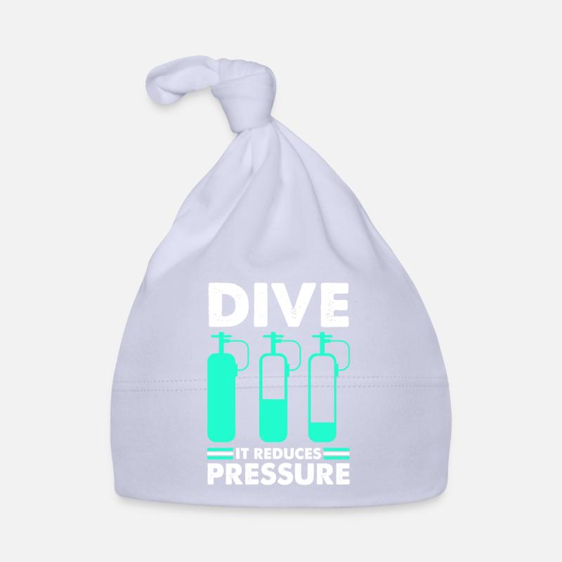 Diving Dive Diver Diving Diving - Bonnet bio Bébé - ciel