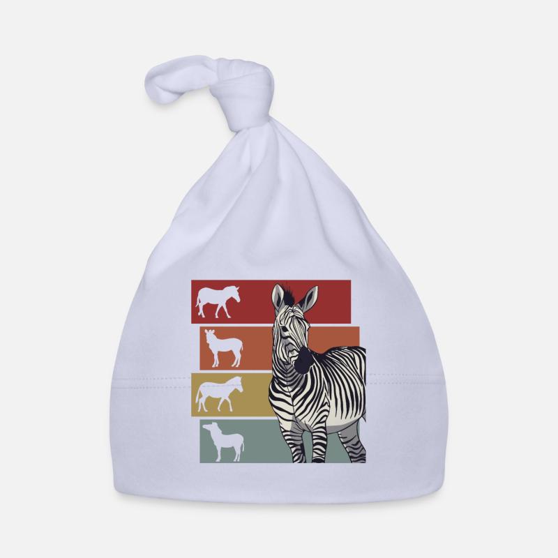 Zebra Zebras Steppenzebra Geschenk - Baby Bio-Mütze - Sky