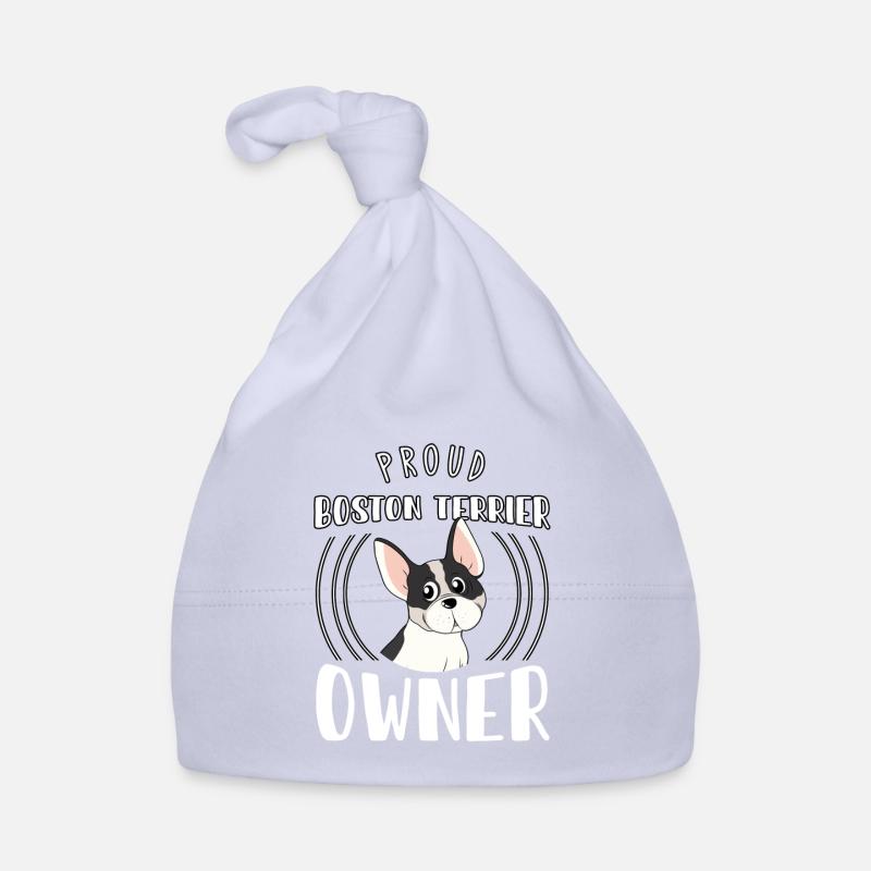 Terriers de Boston, Terriers de Boston, Terriers de Boston - Bonnet bio Bébé - ciel