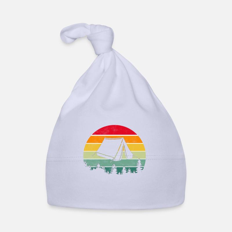 Camping tents retro Organic Baby Cap
