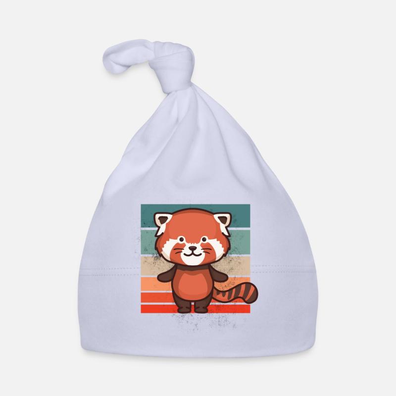 Red panda pandas panda bear Organic Baby Cap