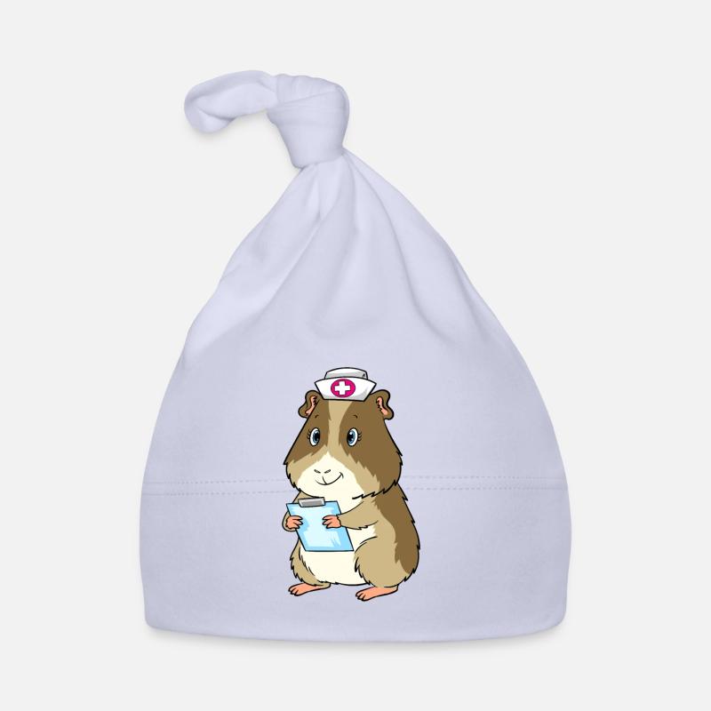 Infirmière de cochon d'Inde habillée Bonnet bio Bébé