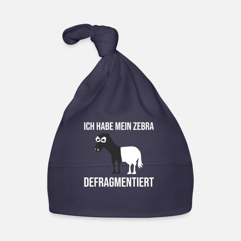 Zebra Defragmentiert Computer Programmierer Baby Bio-Mütze