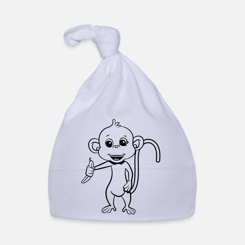 monkey has banana Organic Baby Cap