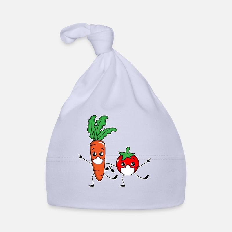 Dancing vegetables with mask vegeterian Vegan Tee Baby Bio-Mütze