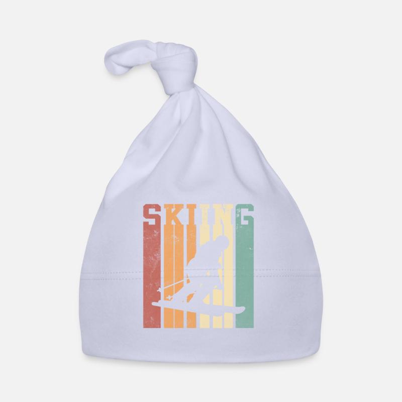 Skiing Skiing Skier Skiing Downhill Ski Slope Organic Baby Cap