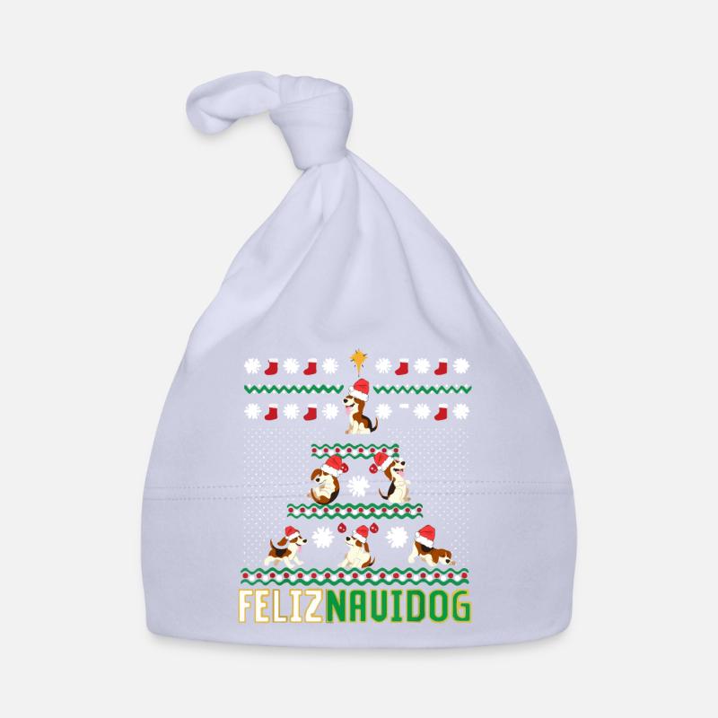Beagles Feliz Navidog Merry Chritsmas Bonnet bio Bébé