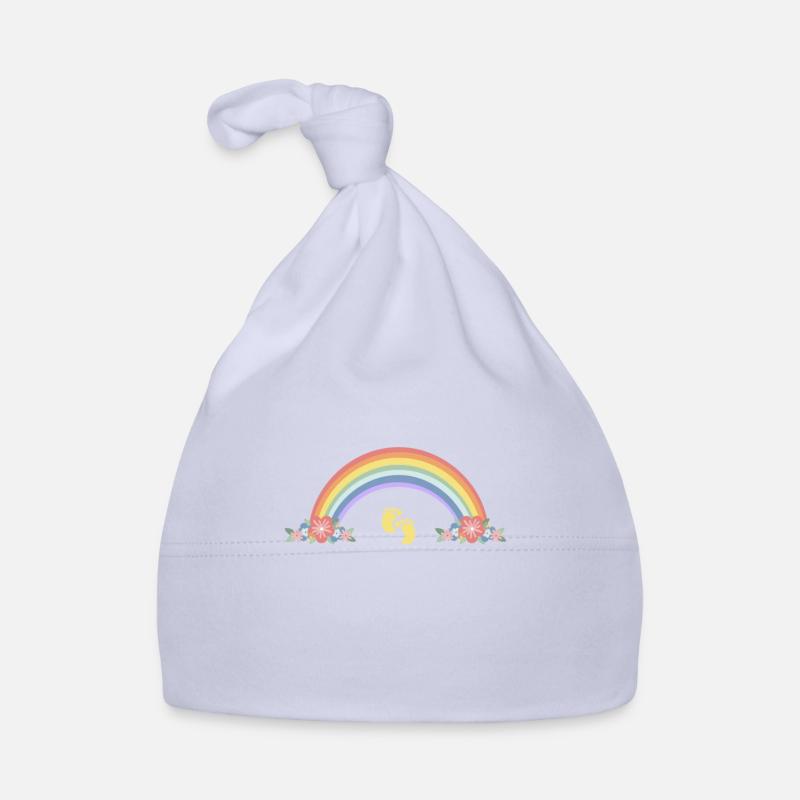 Maman bébé arc-en-ciel - Bonnet bio Bébé - ciel