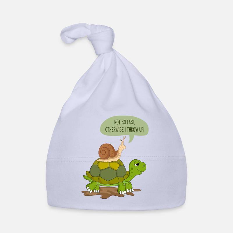 Snail & turtle as a gift great saying Organic Baby Cap