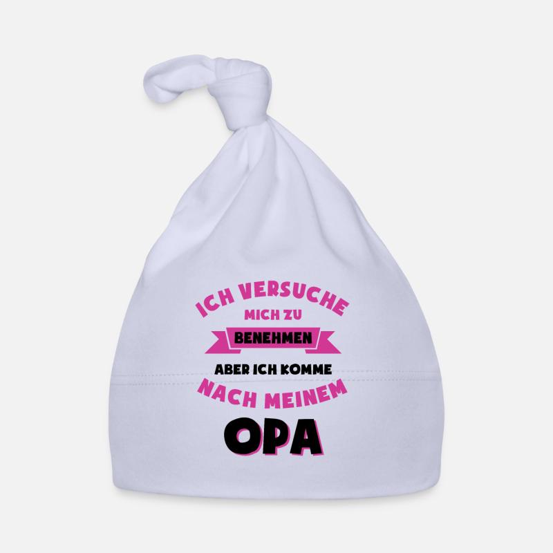 Ich versuch mich zu benehmen - Opa - Mädchen Baby Bio-Mütze