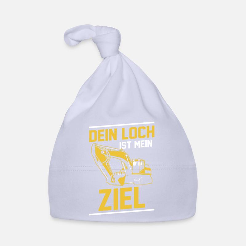 Bagger Minibagger Baggerführer Baggern Geschenk - Baby Bio-Mütze - Sky