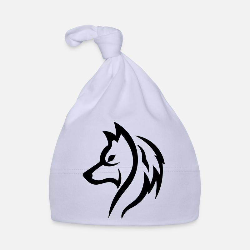 Loup - Bonnet bio Bébé - ciel