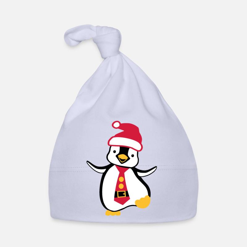 Christmas Penguin Organic Baby Cap