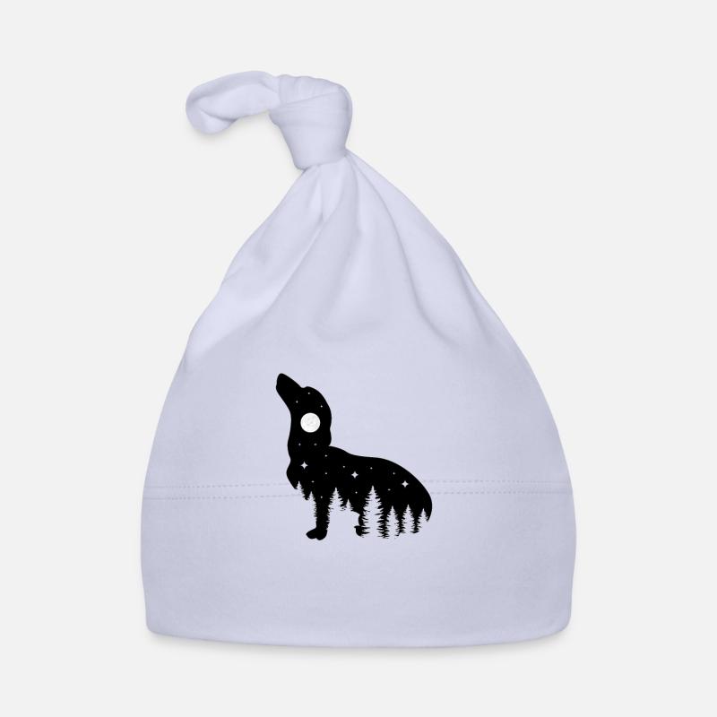 Dackel Teckel Dachshund Mond Geschenk (1654) Baby Bio-Mütze