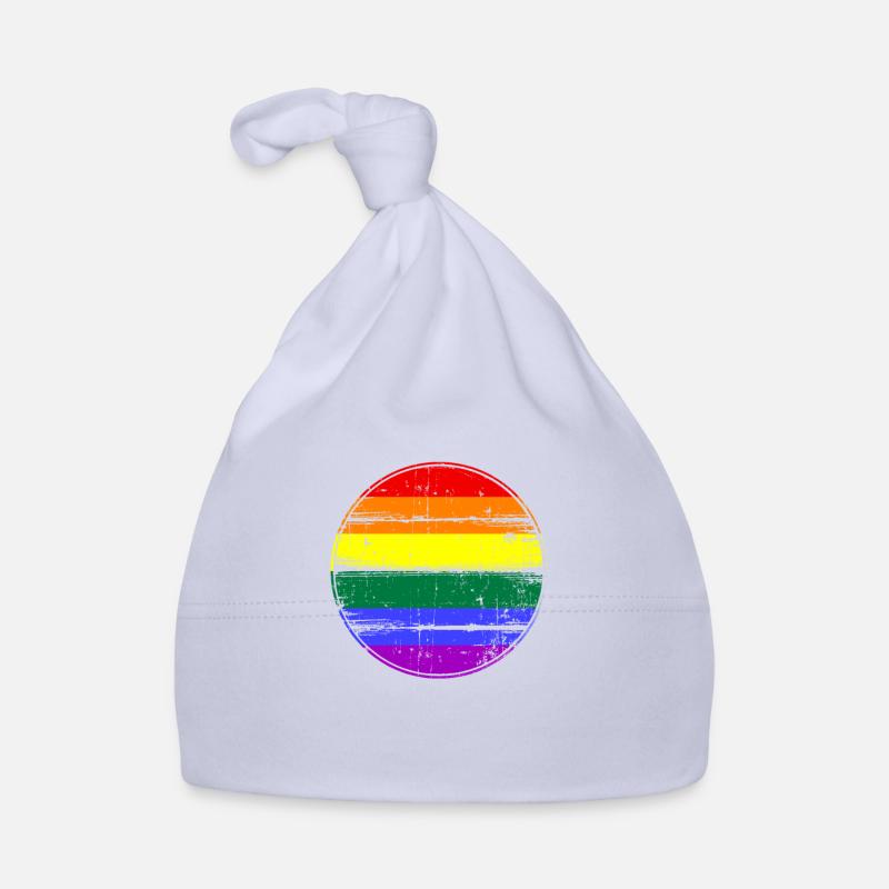 Drapeau arc-en-ciel LGBT arc-en-ciel - Bonnet bio Bébé - ciel