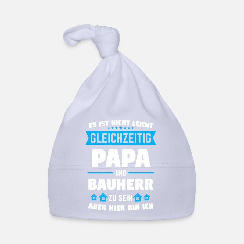 Bauherr Papa Bauherren Einweihungsfeier Geschenk Baby Bio-Mütze