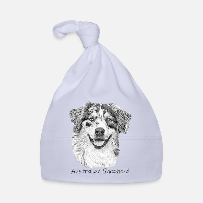 Australia Shepherd drawing walking dog Shepherd Organic Baby Cap
