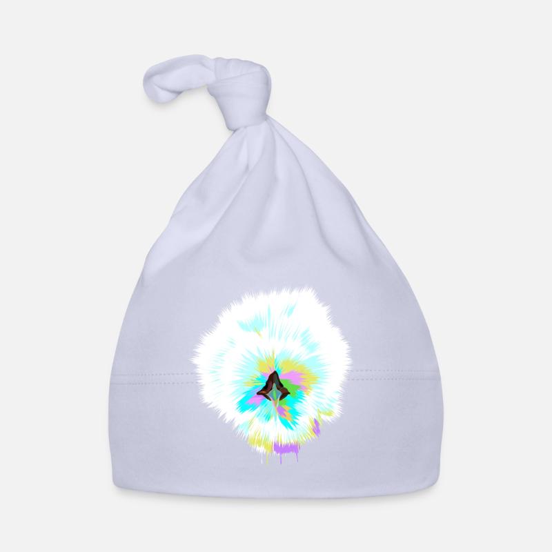 Poulet de soie Splash - Bonnet bio Bébé - ciel