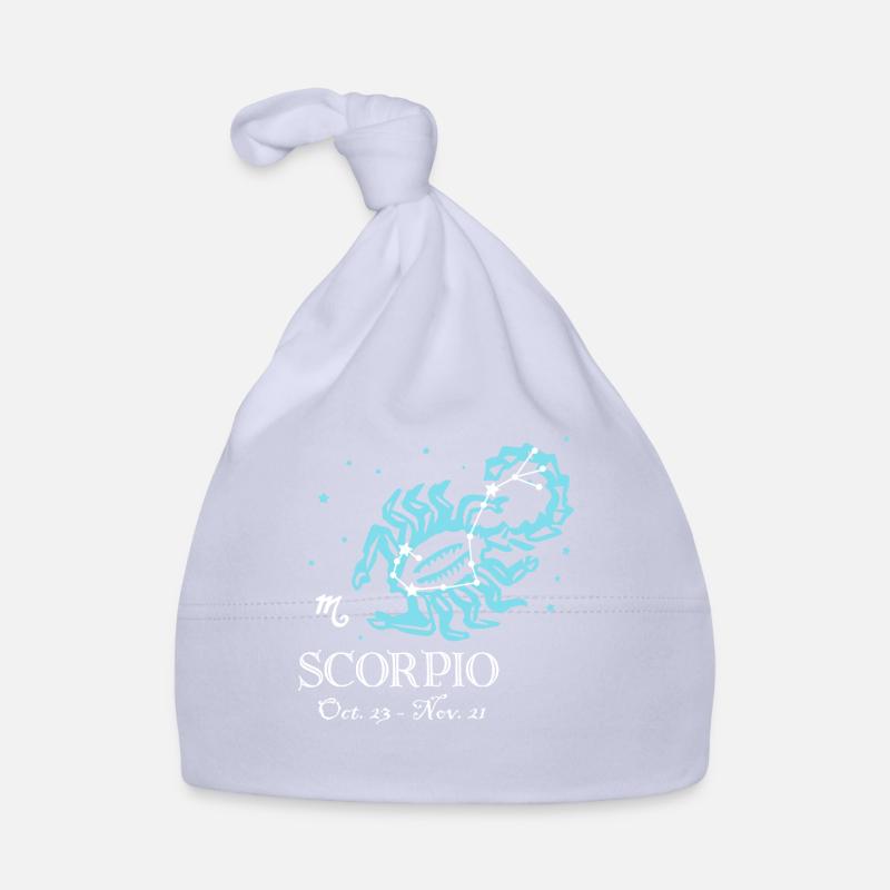 Scorpion de la Constellation scorpion - Bonnet bio Bébé - ciel