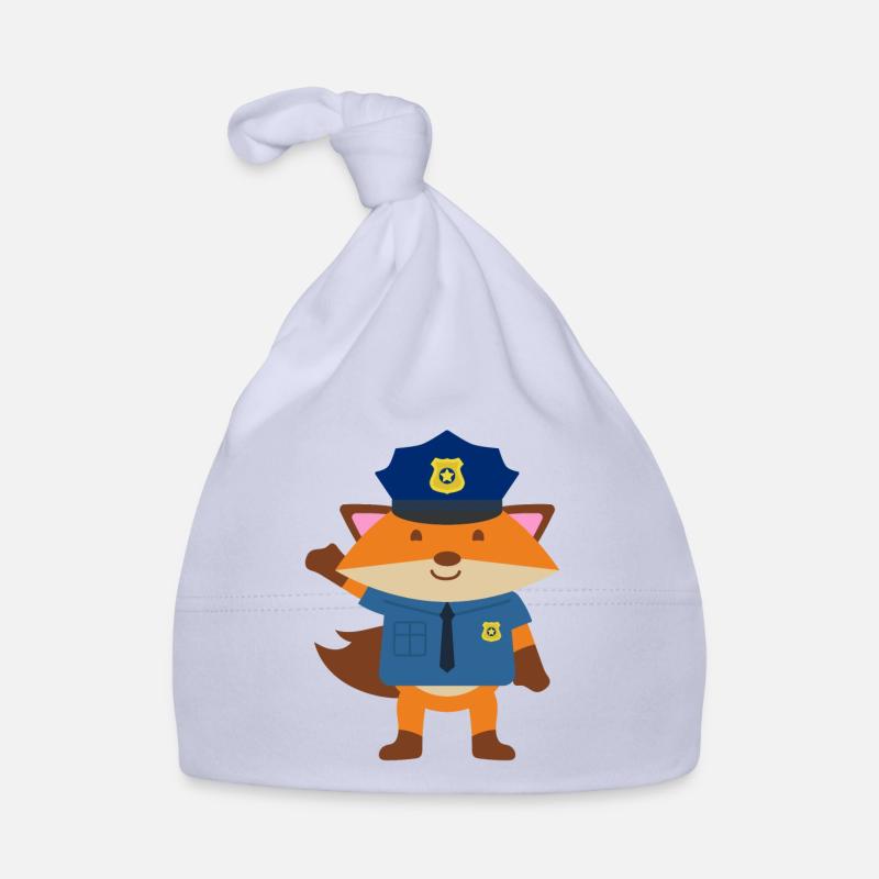 Uniforme de police - Bonnet bio Bébé - ciel